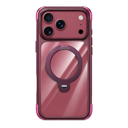 Njoyny Air Pro 2 Stand iPhone 18 Pro Max MagSafe Standlı Kılıf - Bordo 6944629214018