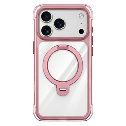 Njoyny Air Pro 2 Stand iPhone 18 Pro Max MagSafe Standlı Kılıf - Pembe 6944629214056