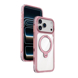 Njoyny Air Pro 2 Stand iPhone 18 Pro Max MagSafe Standlı Kılıf - Pembe 6944629214056
