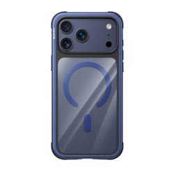 Njoyny Steel Armor iPhone 18 Pro MagSafe Kılıf - Mavi 6944629214155