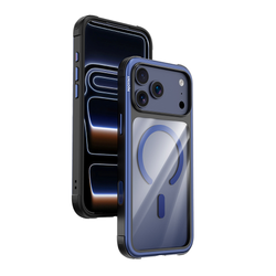 Njoyny Steel Armor iPhone 18 Pro Max MagSafe Kılıf - Mavi 6944629214278