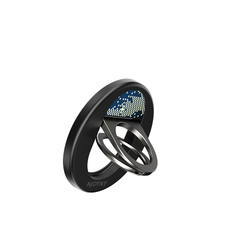  Njoyny Double Ring Fiber Stars 360° Döner Standlı Kılıf - Mavi 6944629215053