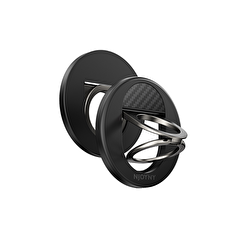Njoyny Double Ring Fiber Carbon Standlı Kılıf - Siyah 6944629215077