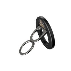 Njoyny Double Ring Fiber Alpine Standlı Kılıf - Siyah 6944629215091