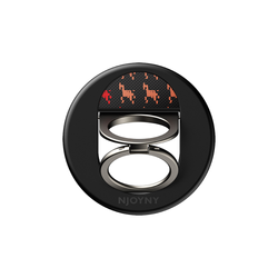 Njoyny Double Ring Fiber Rides Standlı Kılıf - Turuncu 6944629215114
