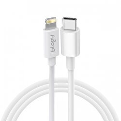 Blogy PD Type-C / Lightning Şarj Kablosu - Beyaz 6959633504598