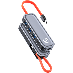 Rock Multi Fonksiyon 5 in 1 Type-C Dönüştürücü 6972626345756