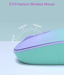 FD E370 Wireless Mouse 2.4G - Mor Yeşil 6973709120659