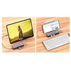 Rock Multi Fonksiyon 5 in 1 Type-C Dönüştürücü 6974282121682