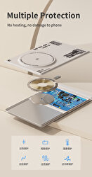 Rock MagSafe Standlı Kablosuz Şarj Cihazı - Beyaz 6975653080737