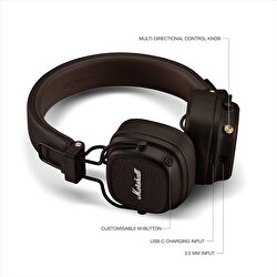 Marshall Major V Bluetooth Kulaküstü Kulaklık, Brown 7340055401128