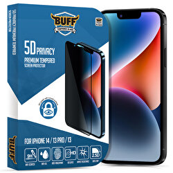 Buff iPhone 14/13 Pro/13 5D Privacy Ekran Koruyucu 8683548212238