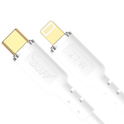 Buff 27W Type-C TO Lightning 3.0A 1.2M Kablo-Beyaz 8683548214737