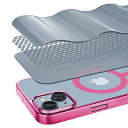 Buff iPhone 15 Plus MagSafe Slim Fit Kılıf Pink 8683548218056