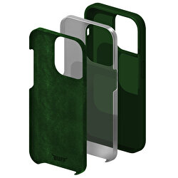 Buff iPhone 15 Pro Rubber Fit Kılıf Dark Green 8683548218599