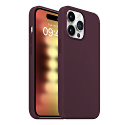 Buff iPhone 15 Pro Rubber Fit Kılıf Wine Red 8683548218643