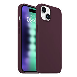 Buff iPhone 15 Plus Rubber Fit Kılıf Wine Red 8683548218735
