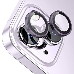 Buff iPhone 15/Plus Metal Lens Koruyucusu - Mor 8683548219527