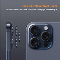 Buff iPhone 15 Pro Max / 15 Pro Titanyum Lens-Mavi 8683548219626