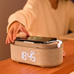 Stobom Keyif Taşınabilir Bluetooth Hoparlör Saat Wireless Şarj Cihazı 8683860710702