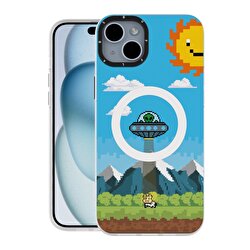 Buff iPhone 15 MagKit Desenli Kılıf UFO 8684387700177
