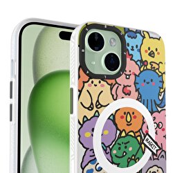 Buff iPhone 15 Plus MagKit Kılıf Happy Monster 8684387700269