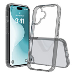 Buff iPhone 16 Air Hybrid Şeffaf Kılıf Siyah 8684387701730