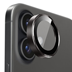 Buff iPhone 16/Plus Metal Kamera Lens - Siyah 8684387701952