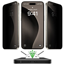 Buff iPhone 16 Pro Max Privacy EasyFit Ekran Koruyucu 8684387702119