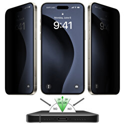 Buff iPhone 16 Pro Privacy EasyFit Ekran Koruyucu 8684387702126