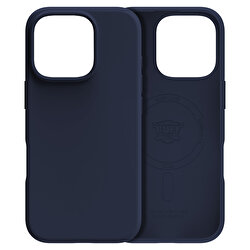 Buff iPhone 16 Pro Magsafe Rubber Fit Kılıf Mavi 8684387702348