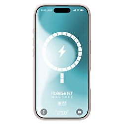 Buff iPhone 16 Magsafe Rubber Fit Kılıf-Taş 8684387702478