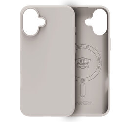 Buff iPhone 16 Magsafe Rubber Fit Kılıf-Taş 8684387702478