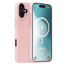 Buff iPhone 16 Magsafe Rubber Fit Kılıf-Pembe 8684387702485