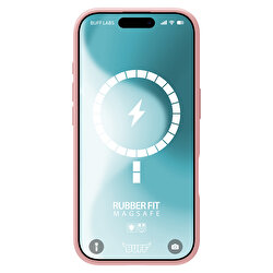 Buff iPhone 16 Magsafe Rubber Fit Kılıf-Pembe 8684387702485