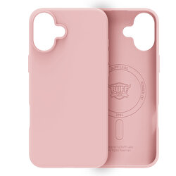 Buff iPhone 16 Magsafe Rubber Fit Kılıf-Pembe 8684387702485