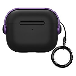 Buff Airpods 4 Kilitli DjPods Kılıf Black-Purple 8684387704281