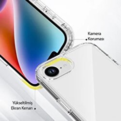 Buff iPhone 16E Air Hybrid Kılıf - Şeffaf 8684387704335