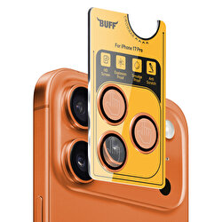 Buff iPhone 17 Pro Metal Kamera Lens Koruyucu Oran 8684387704908