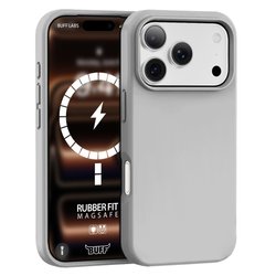 Buff iPhone 18 Pro Max / 17 Pro Max MagSafe Rubber Fit Kılıf - Gri 8684387708364