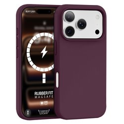 Buff iPhone 18 Pro Max / 17 Pro Max MagSafe Rubber Fit Kılıf - Dark Cherry 8684387708388