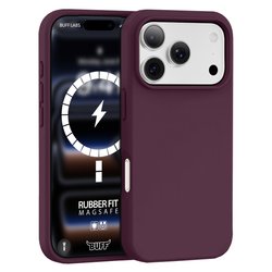 Buff iPhone 18 Pro / 17 Pro MagSafe Rubber Fit Kılıf - Dark Cherry 8684387708425