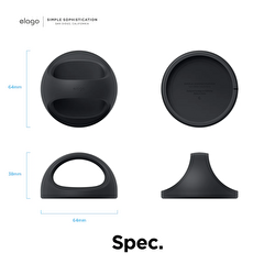 Elago Apple MagSafe Uyumlu Silikon Stand - Siyah 8809667650076