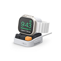 Elago Apple Watch Silikon Şarj Standı - Beyaz 8809919818698