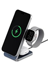 Energea MagTrio Plus 3in1 Qi2 15W Şarj Standı-Gri 8885020102017