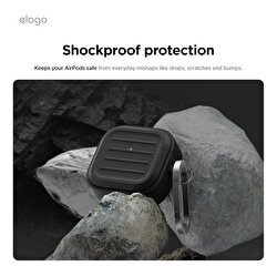 KA-Elago AirPods4 Armor Hang Case-Black EAP4AM-HANG-BK