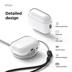 Elago AirPods Pro 3 Şeffaf Kayışlı Kılıf EAPP3CL-STRAP-TR