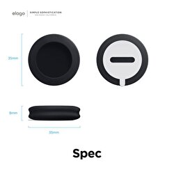 Elago Apple Silikon AirTag Kılıfı EATPAD-BK-2P