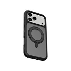 Laut iPhone 17 Pro Carbon Matter MagSafe Uyumlu Halka Standlı Kılıf - Siyah L_IP25B_CM_BK