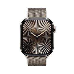 Apple Watch Series 10 GPS + Cellular 46mm Natürel Titanyum Kasa Natürel Milano Loop - S/M MC7Q4TU/A
